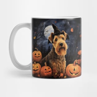 Halloween Lakeland terrier painting Mug